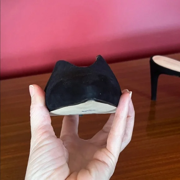 Like new Adrienne Vittadini Black Suede Mules - Picture 5 of 16